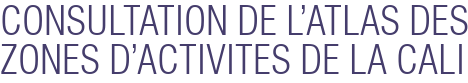 CONSULTATION DE L'ATLAS DES ZONES D'ACTIVITES DE LA CALI