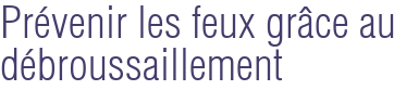 Prévenir les feux grâce au débroussaillement