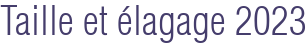 Taille et élagage 2023